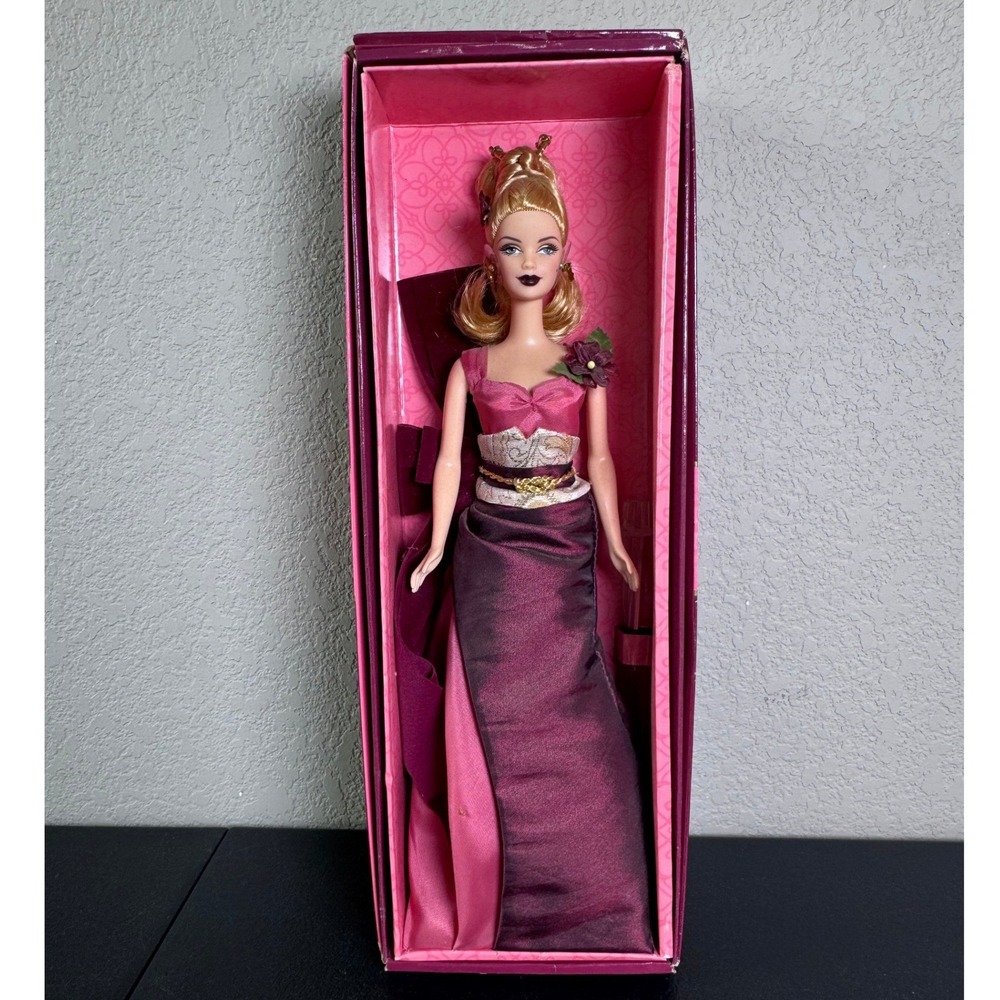 Mattel Exotic Intrigue Barbie Doll Avon Exclusive 2003 Burgundy Gown B9795 NRFB